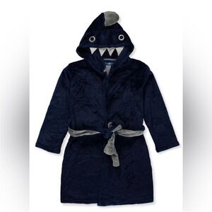 Only Boys Navy Blue Shark with Hooded Robe
